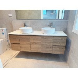 SW1500 Wood Grain Wall Hung Vanity