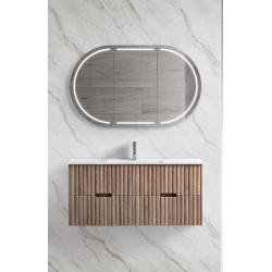 Fluted wall hung 1200mm vanity/ WF1200-WH