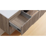 Fluted wall hung 1200mm vanity/ WF1200-WH