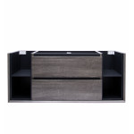 Amazon Grey with Shelves Vanity 1200