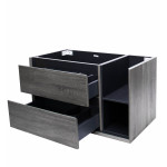 Amazon Grey with Shelves Vanity 900