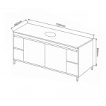 Maximo Free Standing vanity 1200x460x850/ on sale