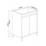 Maximo Free Standing vanity 600x460x850