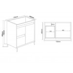 Maximo Free Standing vanity 750x460x850/ on sale