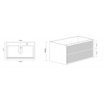 Maximo Wall hung vanity 750x460x550/ on sale