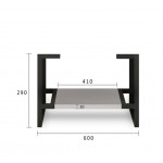 BOSTON LIGHT GREY VANITY 600X460X550