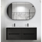 Byron black oak double vanity 1200x460x550