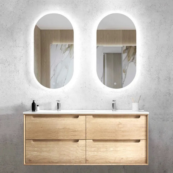 Byron natural oak double vanity 1200x460x550