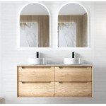 Byron natural oak double vanity 1200x460x550