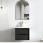 BYRON BLACK OAK VANITY 600X460X550