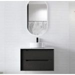 BYRON BLACK OAK VANITY 750X460X550