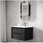 BYRON BLACK OAK VANITY 750X460X550