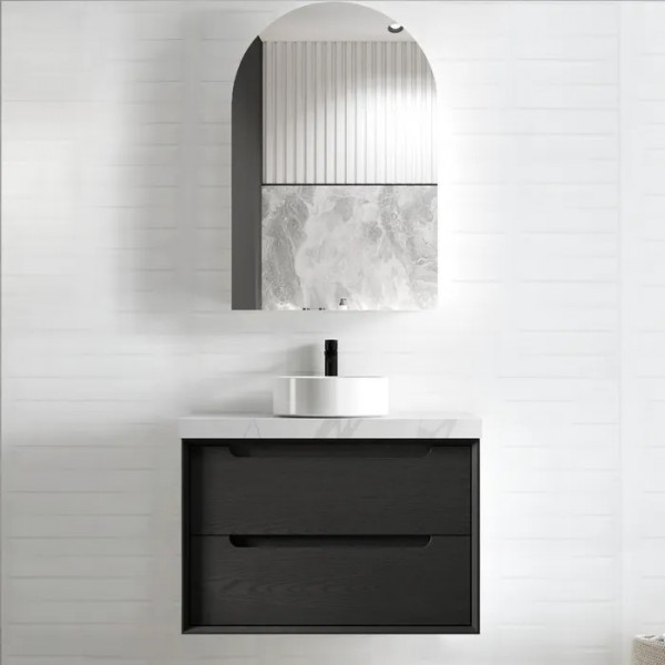 BYRON BLACK OAK VANITY 750X460X550