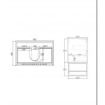 BYRON NATURAL OAK VANITY 750X460X550