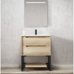 BYRON NATURAL OAK VANITY 750X460X550