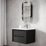 BYRON BLACK OAK VANITY 900X460X550