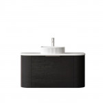 Bondi Black Oak Curve Wall Hung Vanity -Cabinet 900x460x450 