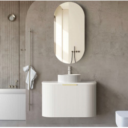 Bondi Matte White 750*460 Curve Vanity- Wall Hung Cabinet
