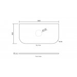 Bondi Matte White 900*460 Curve Vanity- Wall Mounted Cabinet Bondi Matte White 900*460 Curve Vanity- Wall Mounted Cabinet