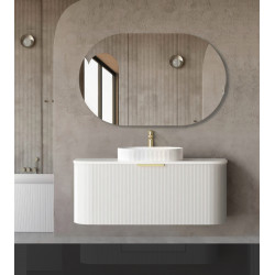 Bondi Matte White 1200*460 Curve vanity - wall mounted cabinet