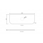 Bondi Matte White 1200*460 Curve vanity - wall mounted cabinet