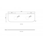 Bondi Matte White 1500*460 Curve vanity- Wall mounted cabinet