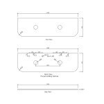 Bondi Woodland Oak Fluted Wall Hung Curve Vanity 1500*460 BOW1500L