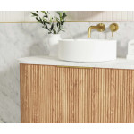 Bondi Woodland Oak Fluted Wall Hung Curve Vanity 900*460 BOW900L