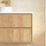 Byron Fluted 1200mm Woodland Oak Wall Hung Vanity