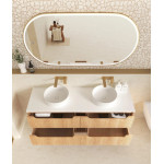 Byron Fluted 1500mm Woodland Oak Wall Hung Vanity