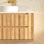 Byron Fluted 1500mm Woodland Oak Wall Hung Vanity