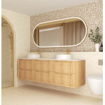 Byron Fluted 1800mm Woodland Oak Wall Hung Vanity BYW1800L