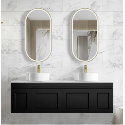 HAMPTON MATTE BLACK VANITY 1500mm