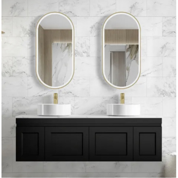 HAMPTON MATTE BLACK VANITY 1500mm