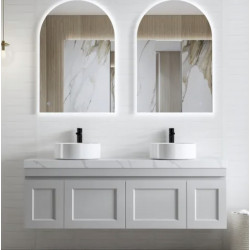 HAMPTON MATTE GREY SHAKER DOOR VANITY 1500X455X445