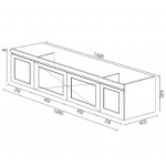 HAMPTON MATTE GREY SHAKER DOOR VANITY 1500X455X445