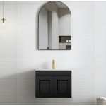 HAMPTON MATT BLACK VANITY 600X455X445mm