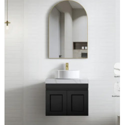 HAMPTON MATT BLACK VANITY 600X455X445mm