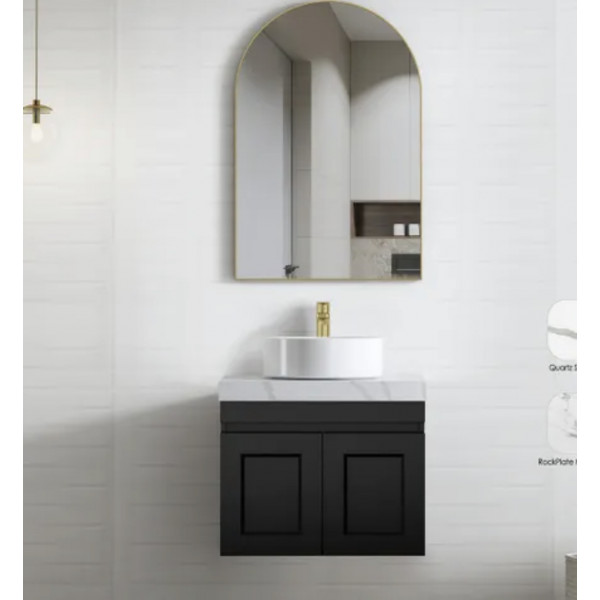 HAMPTON MATT BLACK VANITY 600X455X445mm