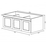 HAMPTON MATTE BLACK VANITY 900mm