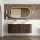 Havana 1500mm Sable Walnut Fluted Wall Hung Fluted Curve Vanity HA1500SW