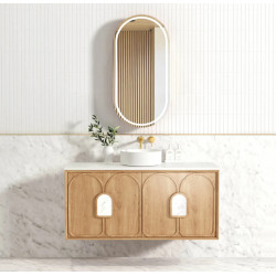 Laguna 1200mm Natural American Oak Wall Hung Vanity