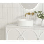Laguna matte white wall hung drawer vanity 1800x460x550mm