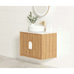 Laguna 750mm Natural American Oak Wall Hung Vanity