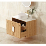 Laguna 750mm Natural American Oak Wall Hung Vanity