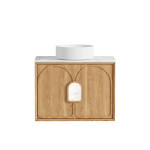 Laguna 750mm Natural American Oak Wall Hung Vanity