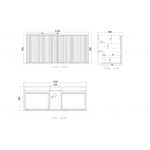 MARLO MATTE BLACK VANITY 1200X460X550