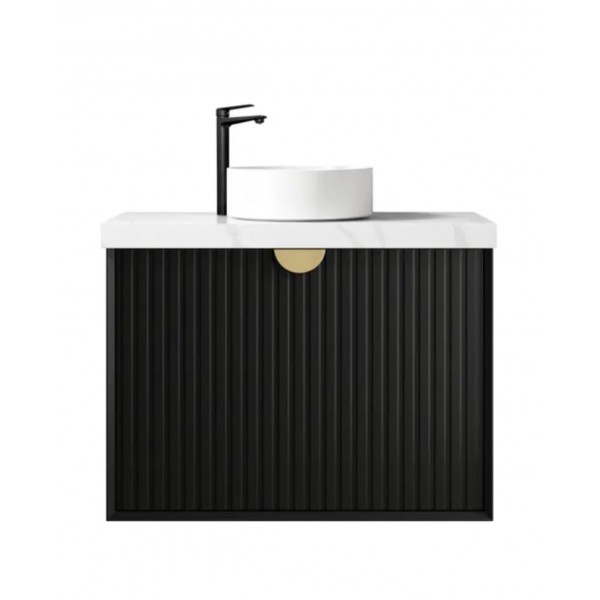 MARLO MATTE BLACK VANITY 750X460X550