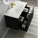 MARLO MATTE BLACK VANITY 750X460X550