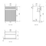 SP400SW Mini Ensuite 400mm Vanity- Fluted Sable Walnut color